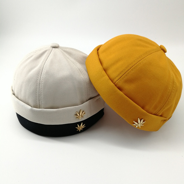 Thin Hat without Brim Melon Cap Landlord Cap Male Street Fashion Hip-hop  Hat Female Rogue Hat Sailor Yuppie Hat