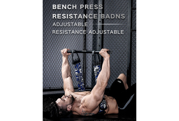 Adjustable Resistance Band Bench Push-Up Chest Expander Muscle Training Fitness 