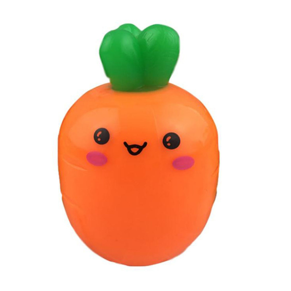 Cute Carrot Fruit Squeeze Squishies Toys Soft Squishy Toys Slow Rising  Fruit Anti-stress Lovely Squeeze Toys Stress Reliever for Kids and Adults