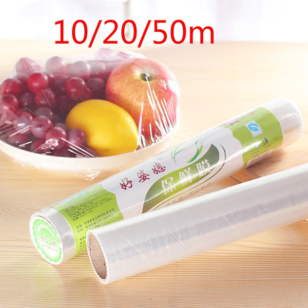 10/20/50m Food Plastic Wrap Household Kitchen Stretch Film Cling