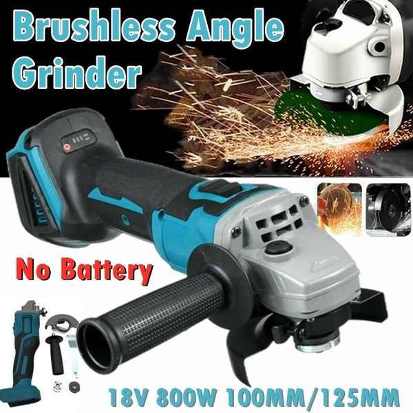 800W 100mm or 125mm Brushless Cordless Angle Grinder Multifunction Polisher Cut off Tool For 18V Makita Battery