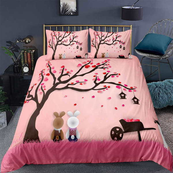 Moslion Soft Cozy Throw Blanket Japanese Cherry Tree Blossom in Watercolor Fuzzy Warm Couch/Bed Blanket for Adult/Youth Polyester 50 X 60 Inches Home/Travel/Camping Applicable