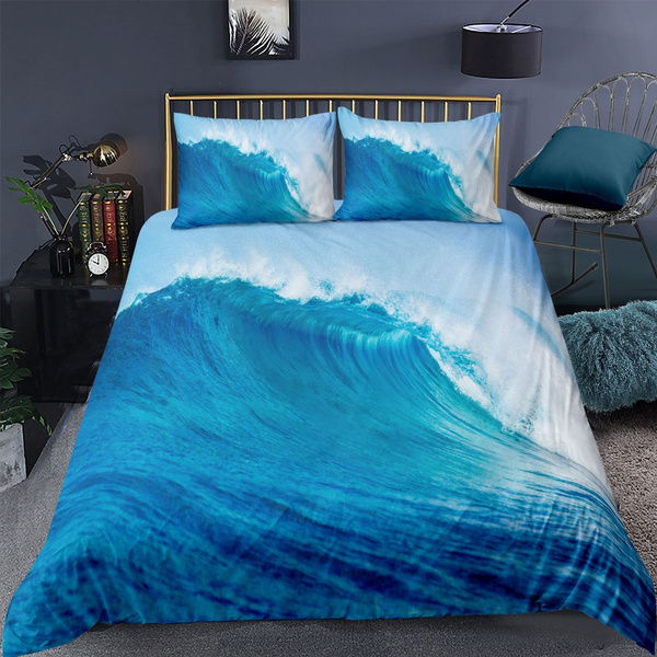 Bedroom Decor 2 Pcs 1 Quilt Cover, Ocean Bedding Queen
