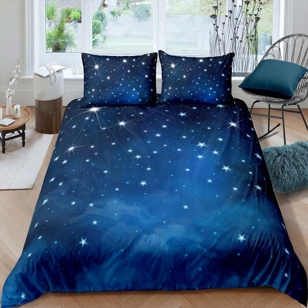 WISH UPON A STAR SINGLE PANEL DUVET COVER SET CHILDRENS STARS PINK 