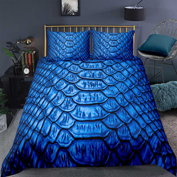 Room Decor Animal Print Comforter Cover, Snake Print Duvet Cover