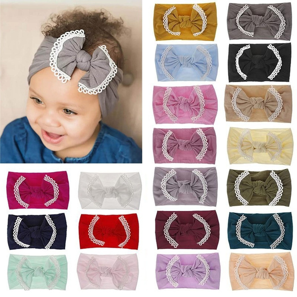 Newborn Baby Kids Head Wrap Girls Rabbit Bow Knot Turban Headband Hair Band 