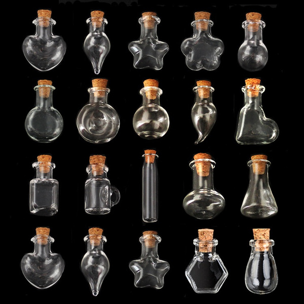 10 Pcs Glass Bottles Miniature Potion Bottle Mini Cork Glass Vials Wedding  DIY Mini Drift Bottle Wishing Bottle Perfume Bottle - AliExpress