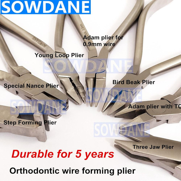 Three Prong Wire-Bending Orthodontic Pliers