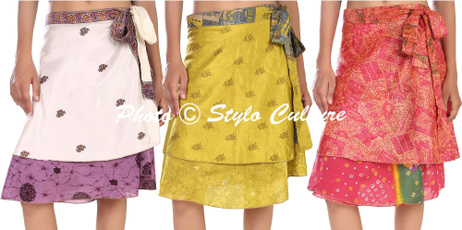 Mini, sariskirt, wrapskirtshort, art