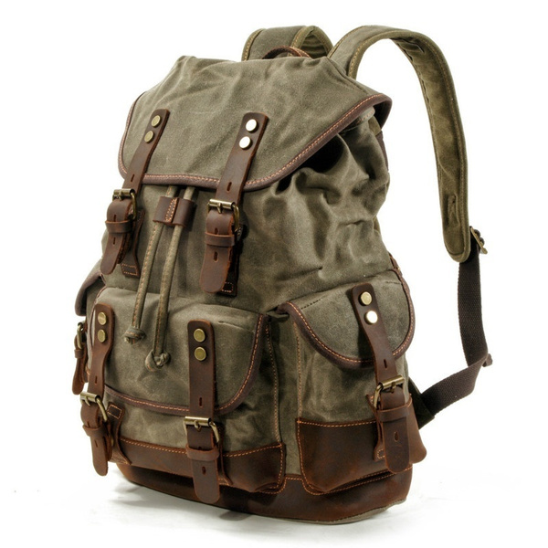 retro canvas backpack
