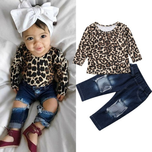 Baby girl leopard outlet outfits