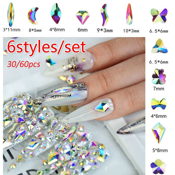30/60pcs(6styles)/Set Crystals Nail Diamond Stone AB Colour Horse Eye Acrylic Rhinestones For 3D Nails Art Super Glitter Nail Gems Oval Waterdrop Diamond Shinny Nail Design Nail Art UV Gel DIY Hairpin Nails 30/60pcs(6styles)/Set Crystals Nail Diamond Stone AB Colour Horse Eye Acrylic Rhinestones For 3D Nails Art Super Glitter Nail Gems Oval Waterdrop Diamond Shinny Nail Design Nail Art UV Gel DIY Hairpin Nails