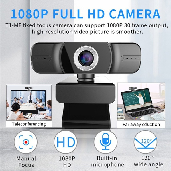 Manual Focus Hd Webcam 1080p Web Video Chat Recording Usb Camera Hd Smart  Camera Driver-Free Built-In Dual Wheat T1-Mf