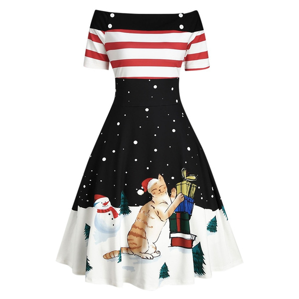 off shoulder christmas dress