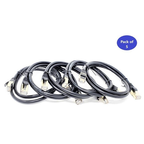 Micro Connectors E12003B5 3 ft. CAT 8 SFTP Double Shielded RJ45