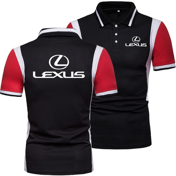 Lexus Logo Summer Men s Thin Ribbed Collar Short Sleeve Lexus Polo Shirt T shirt Teen Loose Short Sleeve Polo Shirt