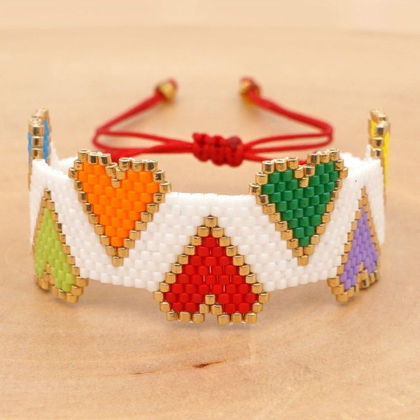 Coherente Destello Matón Women MIYUKI Bracelets Jewelry Heart Pulseras Mujer Armband Bracelet  Handmade Jewelry Accesorios Couples Gift | Wish