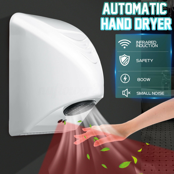 800W Air Hand Dryer Automatic Infared Sensor Commercial Bathroom Household Hotel 