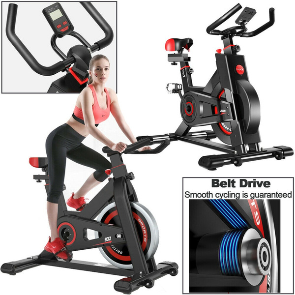 Black Exercise Stationary Bike Cycling Home Gym Cardio Workout