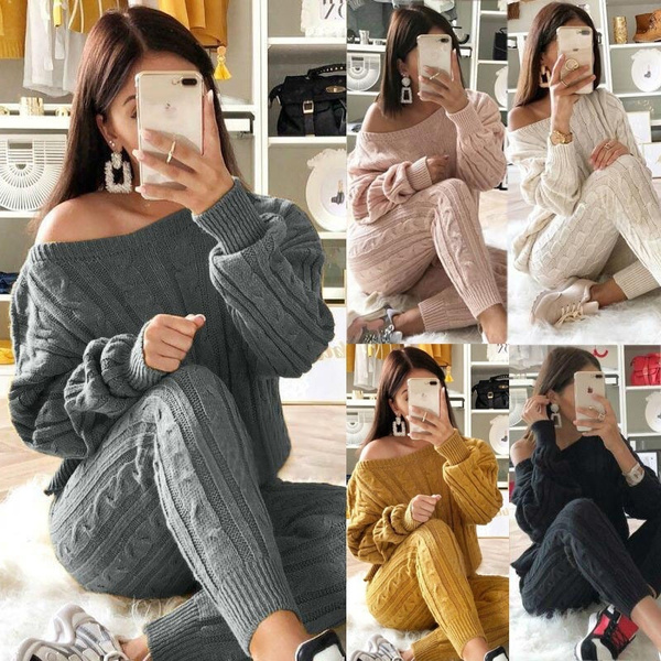 knitted tracksuit set