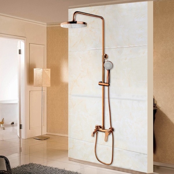 Rose Gold Bathroom Accessories  Wall Mounted Bathroom Shower