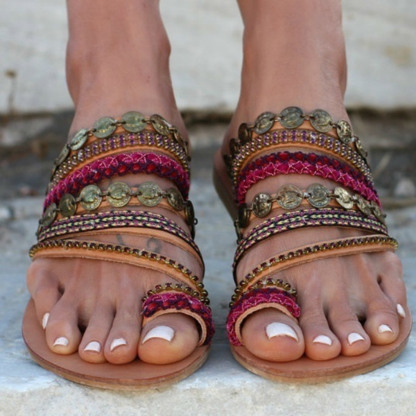 suede sandals in summer