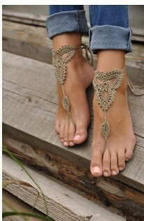 Sandals, hookanklet, Jewelry, Chain