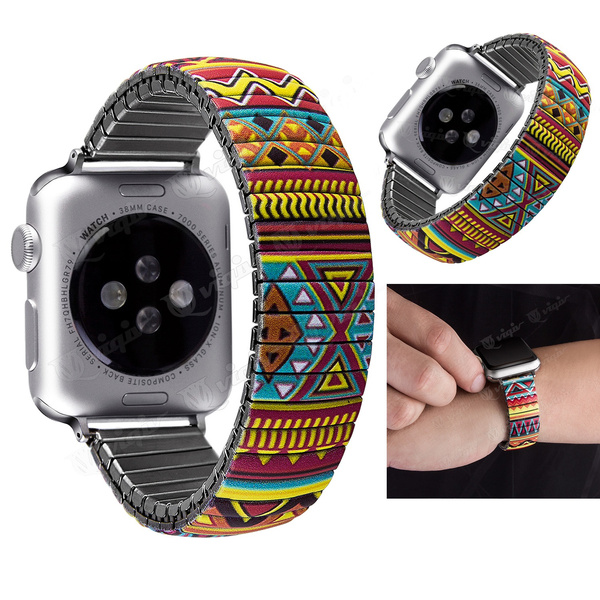 Stretchy metal best sale apple watch band