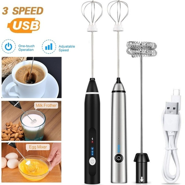 3 In 1 Rechargeable Blender Milk Frother 3 Speeds Electric