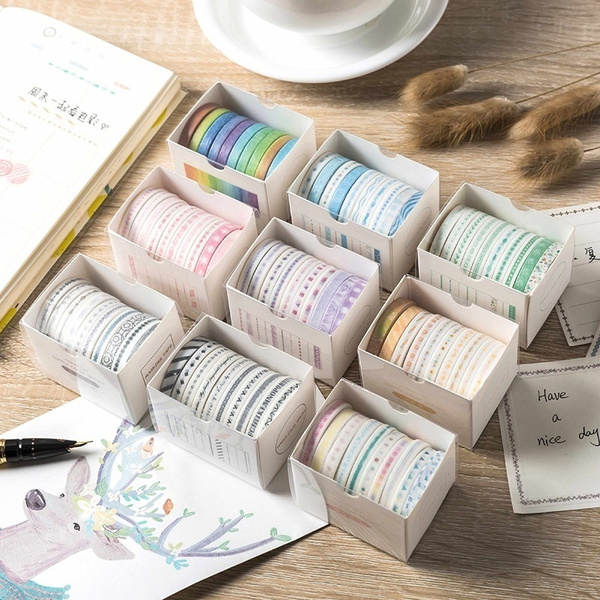 10 Rolls Floral Washi Tape Sticker Scrapbooking Planner Paper Stationery DIY 