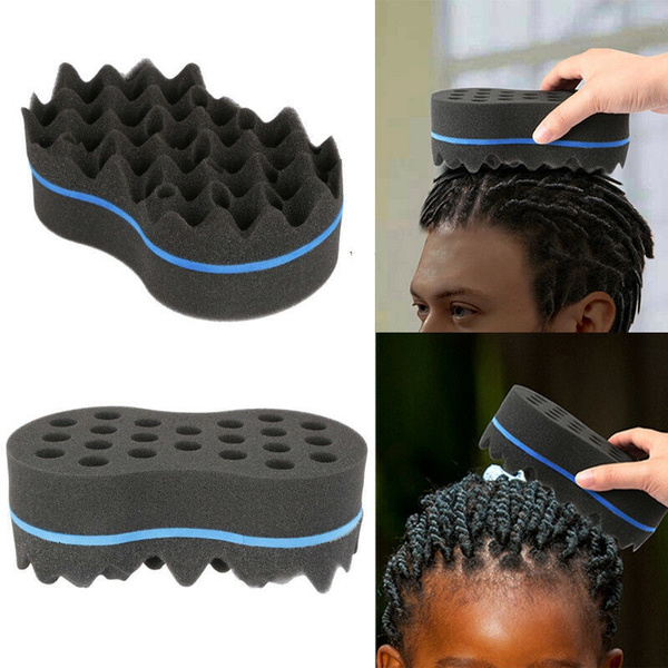 ma-on doppio lato Magic afro Braid Style Wave Hair Curl Sponge Brush ma-on doppio lato Magic afro Braid Style Wave Hair Curl Sponge Brush