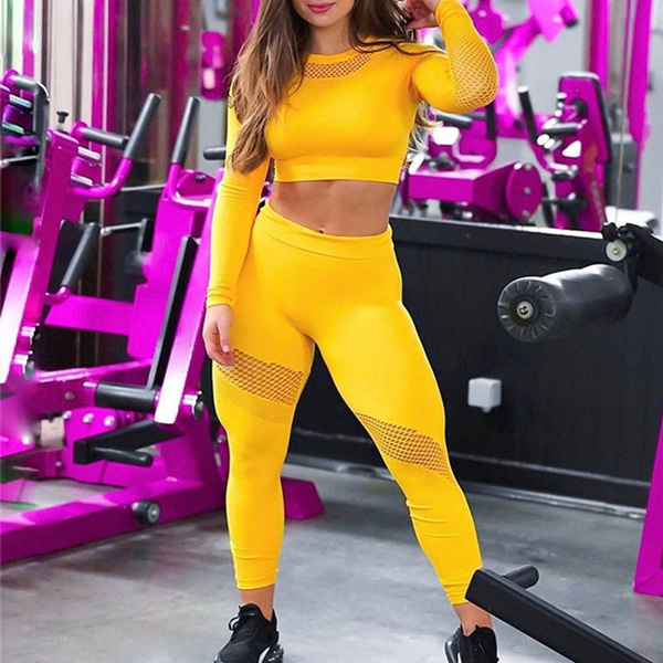 Women Gym Set 2 Piece Outfit Seamless 