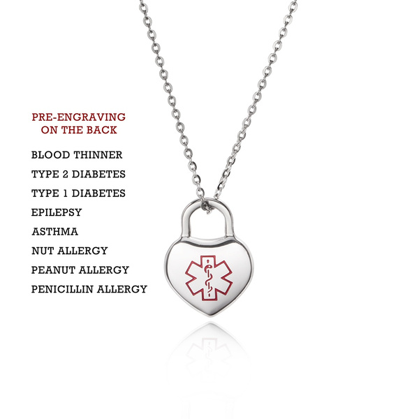 medical id necklace diabetes