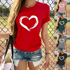 Heart, Plus Size, Love, summer t-shirts