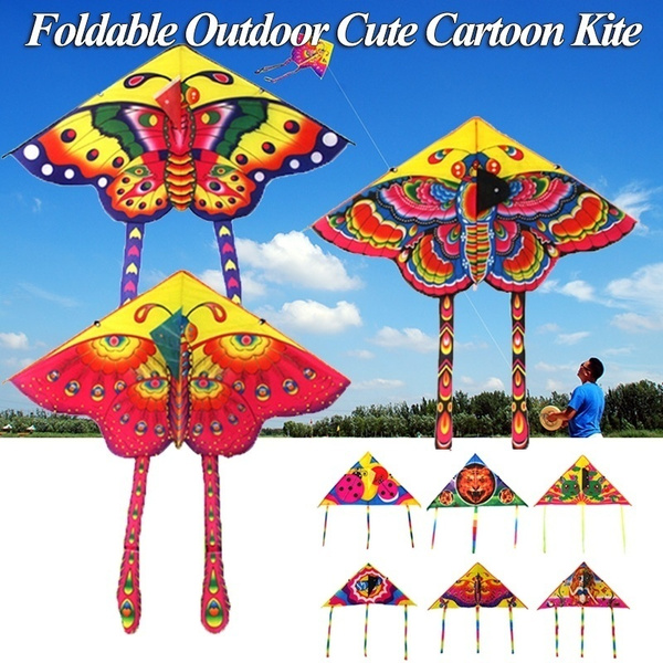 110Cm Flying Kite Colorful Cartoon Owl With Kite Line Kids Outdoor Toy JD SK