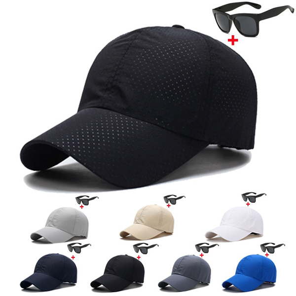Quick-drying stretch fabric breathable mesh hat golf cap outdoor sun  protection sports cap men and women baseball caps