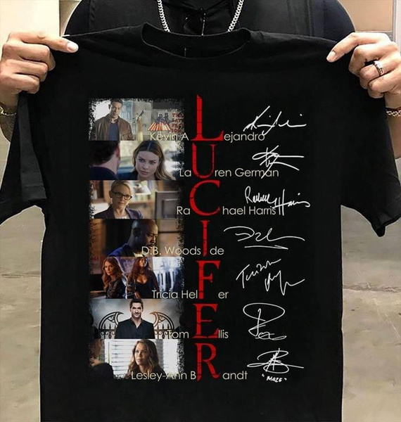 Thank you for the memories lucifer 2016 2020 04 season 67 episodes tom ellis signature shirt S 5XL