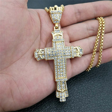 Steel, mens necklaces, Stainless Steel, Cross necklace