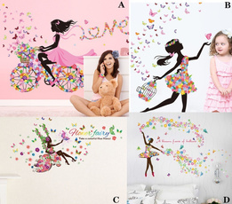 PVC wall stickers, homedecorationwallsticker, Flowers, Romantic