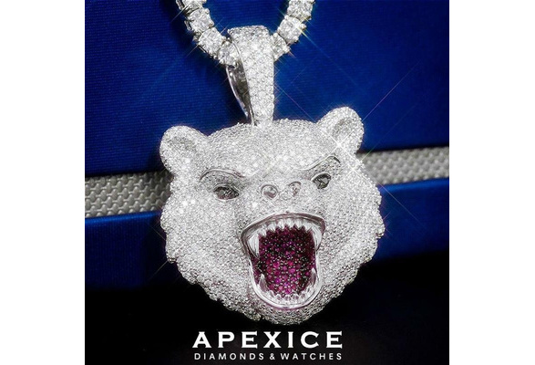 iced out bear pendant