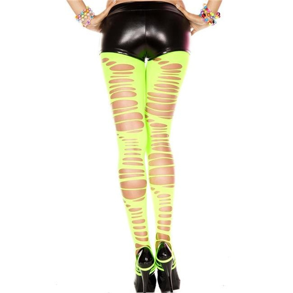 Spandex Ripped Opaque Stirrup Leggings 