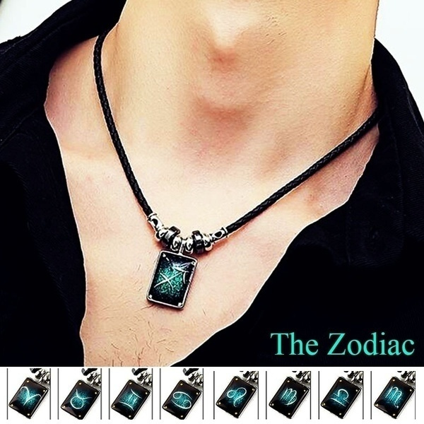 1Pc Zodiac Necklace For Men Male 