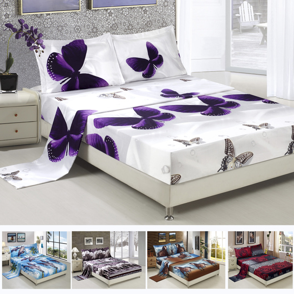 purple print sheets