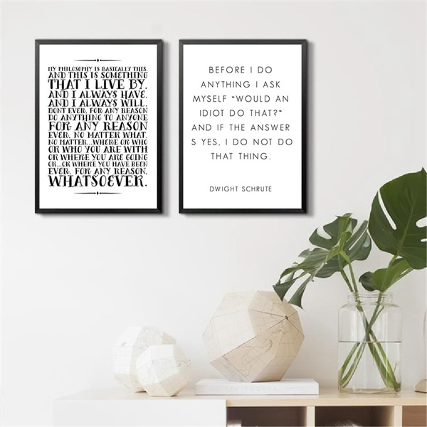 Michael Scott  Dwight Schrute The Office Quotes Wall Art Print Poster Room Decor 