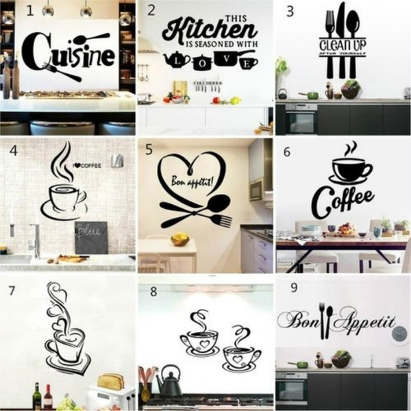 Stickers coffee  Décoration murale cuisine, Sticker cuisine