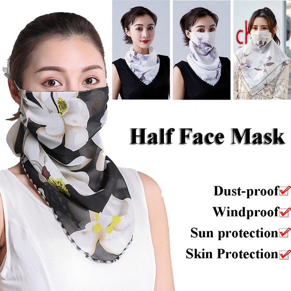 Breathable Triangle Bandana Half Face Mask Neck Cover Scarf Unisex Men Women 