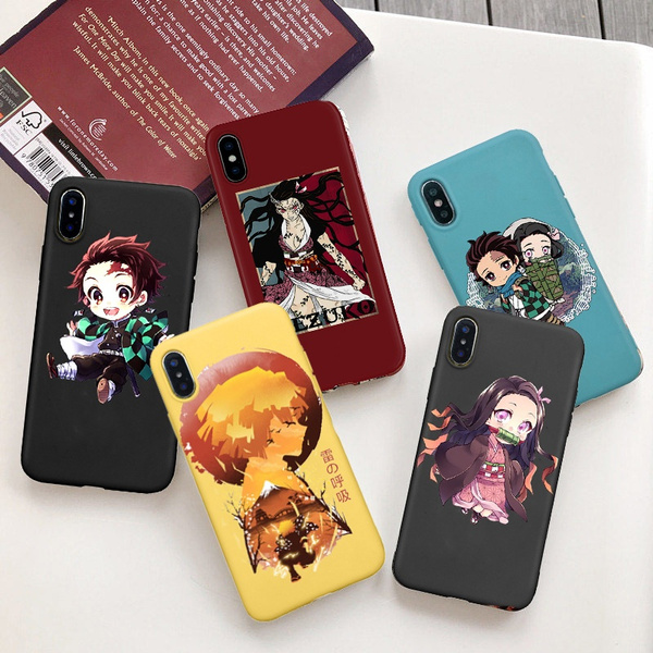 Anime Demon Slayer Kimetsu No Yaiba Phone Case for Iphone 8 8plus IPhone X  Iphone 6/6S Plus 7/7 Plus IPhone 11/11 Pro Case Tanjirou IPhone Case 鬼滅の刃  電話ケース Coque Concha