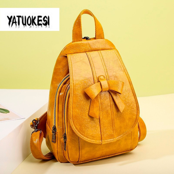 YATUOKESI 2020 Women's Backpack High Quality 3 Use Multifunctional Backpack  Bow PU Leather Student School Bag Mochilas Mujer | Wish