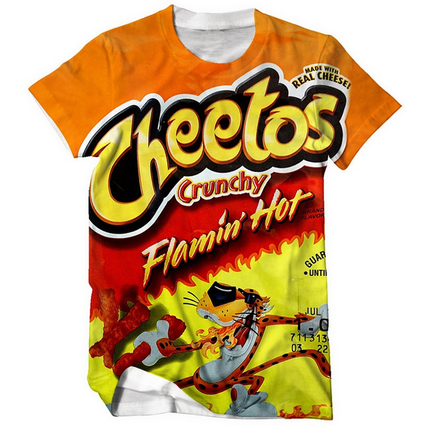 Newest Hot Cheetos food 3D Print Men/Women's Casual T-Shirt Short Sleeve Tees
