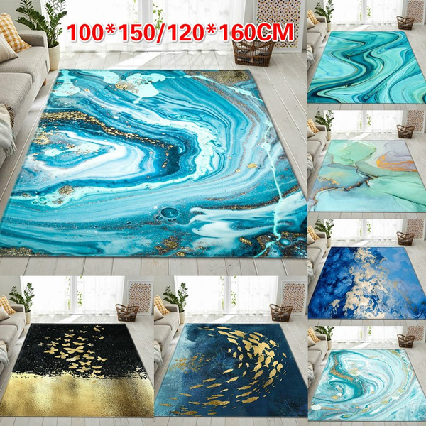 100*150/120*160cm New Marbling Pattern Nonslip Dining Room Carpet Area